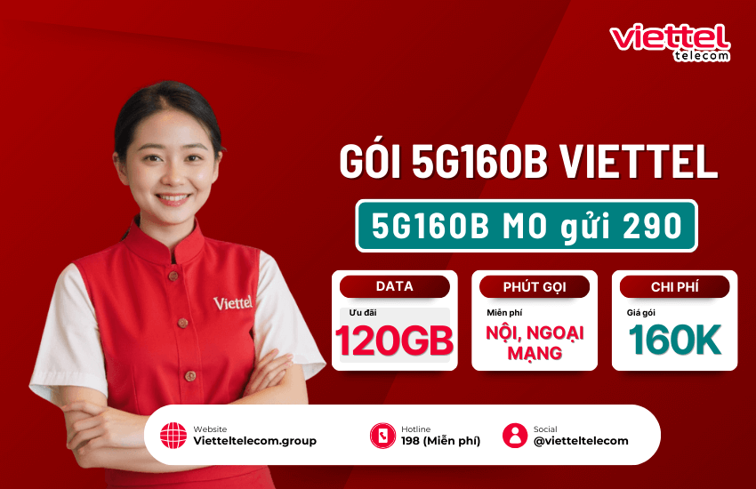 goi cuoc 5g160b viettel