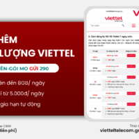 Mua thêm dung lượng Viettel