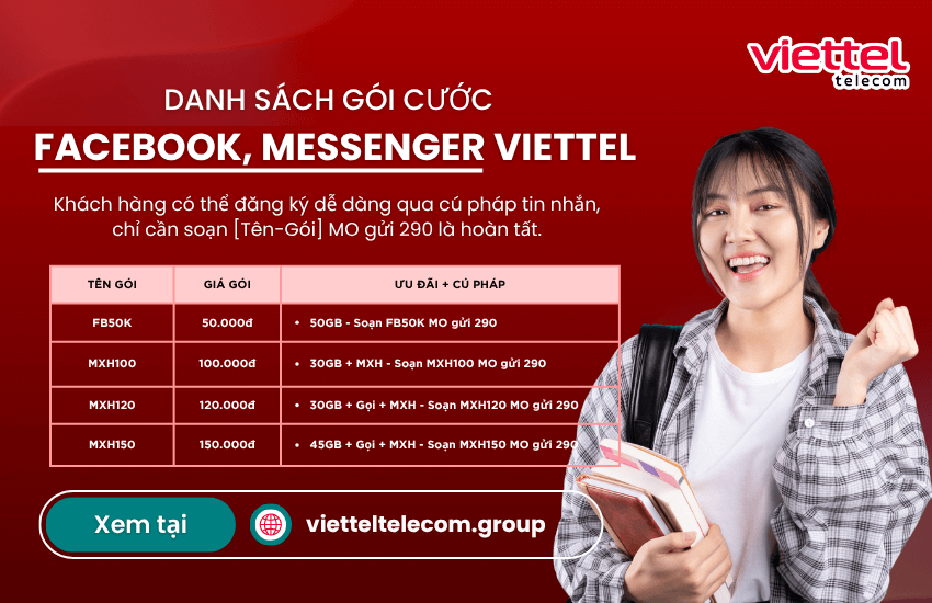 goi mang facebook messenger viettel