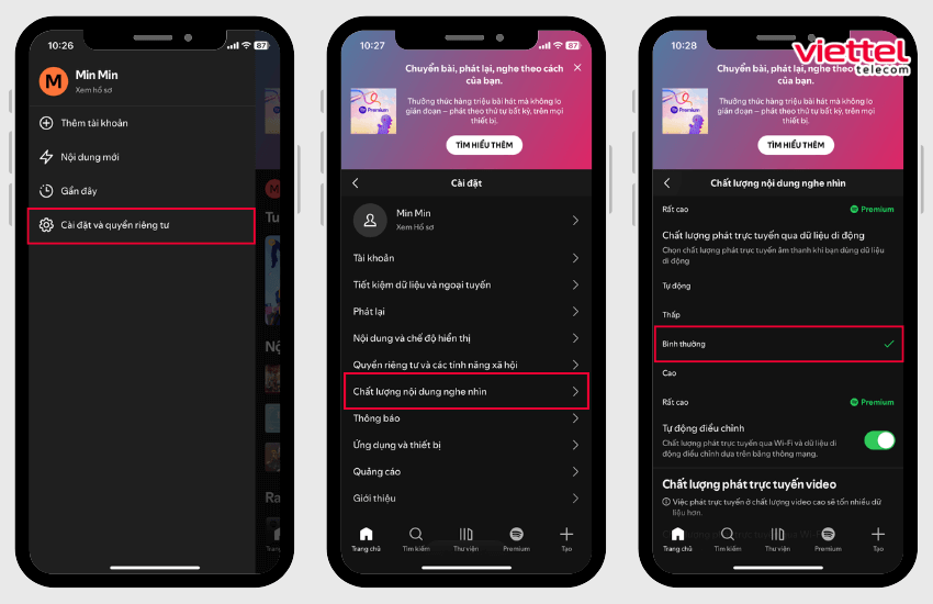 tat che do auto chon chat luong spotify