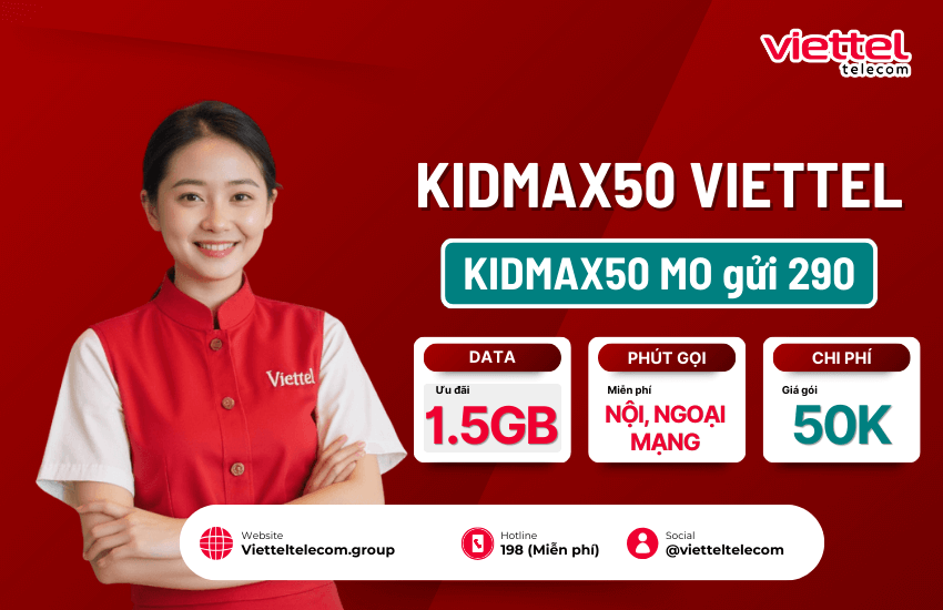 goi cuoc kidmax50 viettel