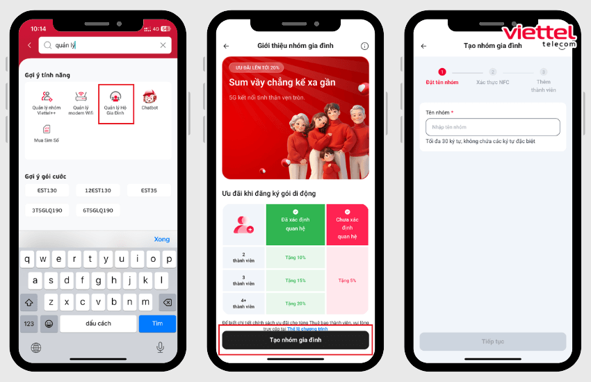 dang ky 5g family viettel